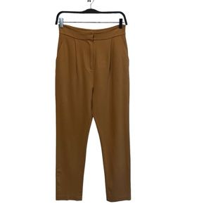 TIBI Stretch Fabric High Waist Camel Tan Trousers Size 2